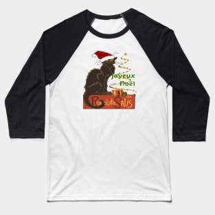 Joyeux Noel Le Chat Noir Christmas Spoof v2 Baseball T-Shirt